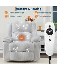 gaomon Power Lift Recliner Chair - Heat and Massage, Electric Lift Plush Recliner with Soft Padded Seat, Back Support & Armrests