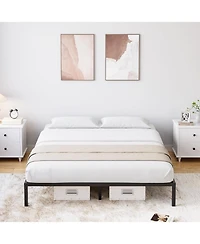 gaomon Heavy Duty Full Size 10 Inch Metal Platform Bed Frame with Storage and Steel Support