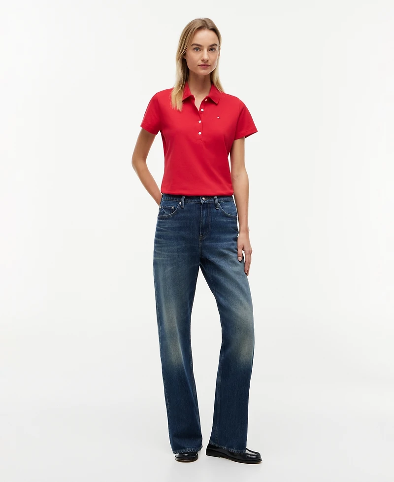 Tommy Hilfiger Women's Classic Pique Short-Sleeve Polo T-Shirt
