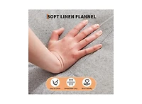 gaomon 75.5” Convertible Futon Sofa Bed, Linen Flannel Small Couch Sofa with Wood Legs & 700lbs Capacity