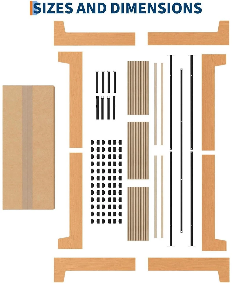 gaomon Wood Bed Frame,Platform Nature Bed with Strong Wooden Slats,No Box Spring Needed,Minimalist Bedroom Furniture,Easy Assembly