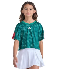 adidas Girls' 8-16 Short-Sleeve Printed World Cup Soccer Top