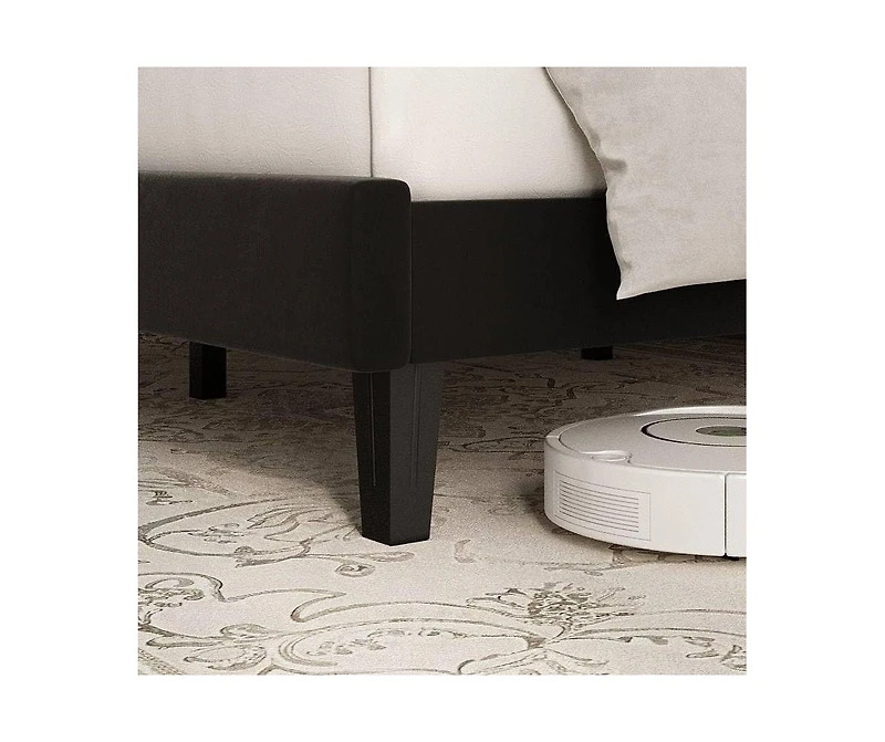 gaomon Bed Frame, Velvet Upholstered Platform with Adjustable