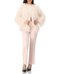 Ivonne Women's Fringe Coat with Snap Closures