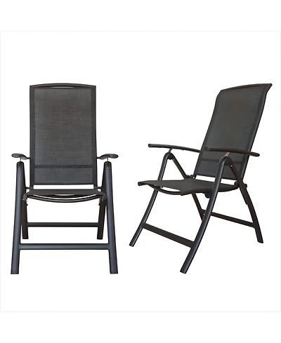 Clihome Folding Patio Chairs Set of 2