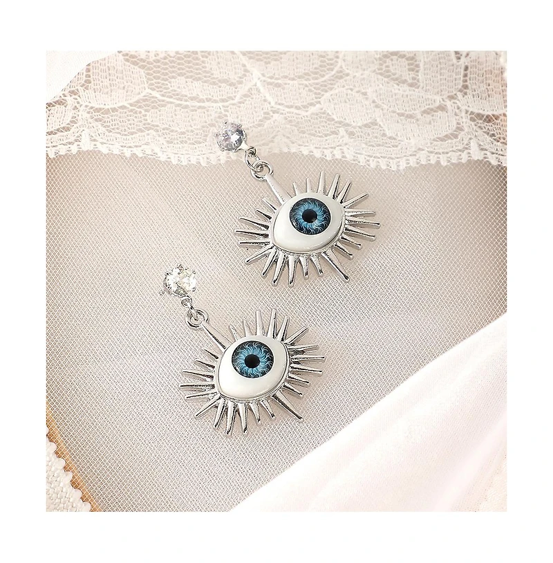 Sohi Women's The Evil Eye's Ray Drop Earrings