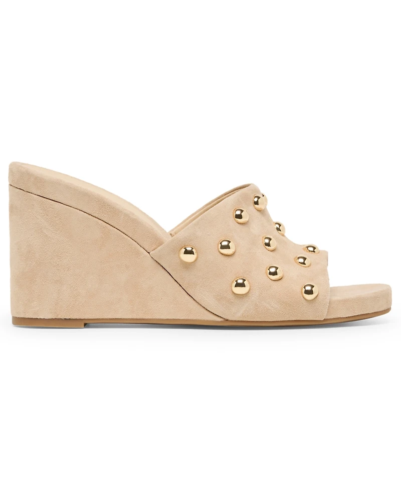 Dolce Vita Women's Holta Studded Slip-On Wedge Sandals