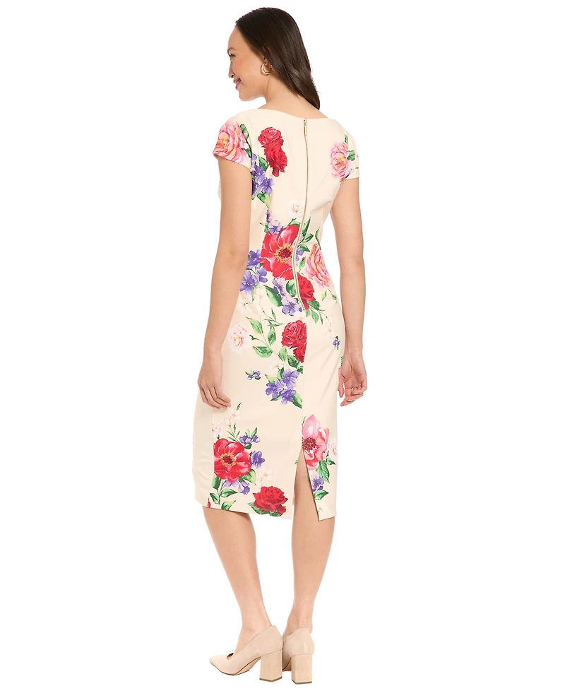 London Times Petite Printed Tank Midi Dress