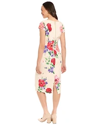 London Times Petite Printed Tank Midi Dress