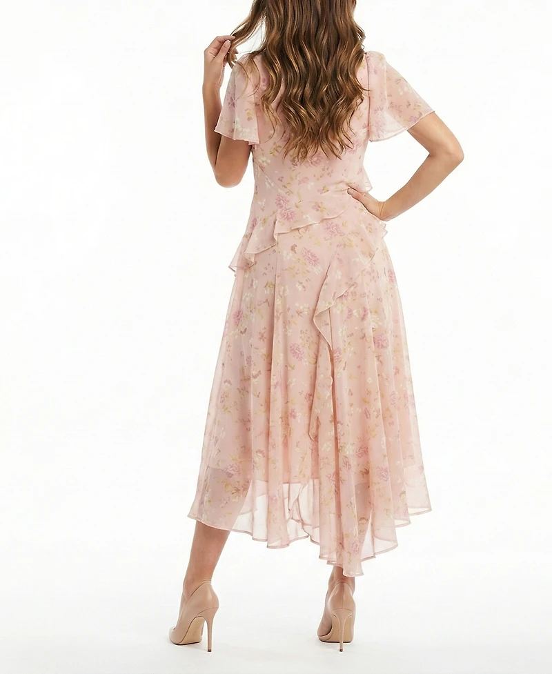 Taylor Petite V-Neck Fit & Flare Dress