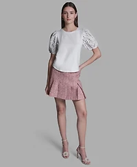 Bcbg Women's Crewneck Puff-Sleeve T-Shirt