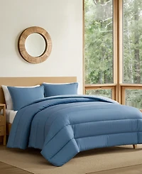 Eddie Bauer Connor Solid Channel Stitch 3-Pc. Comforter Set