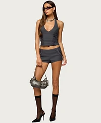 Edikted Women's Lirah Laced Up Micro Shorts