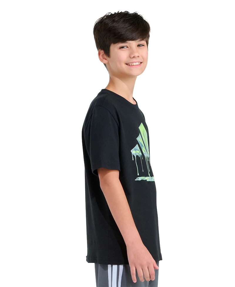adidas Boys' 8-20 Short-Sleeve Chrome Dip Logo T-Shirt