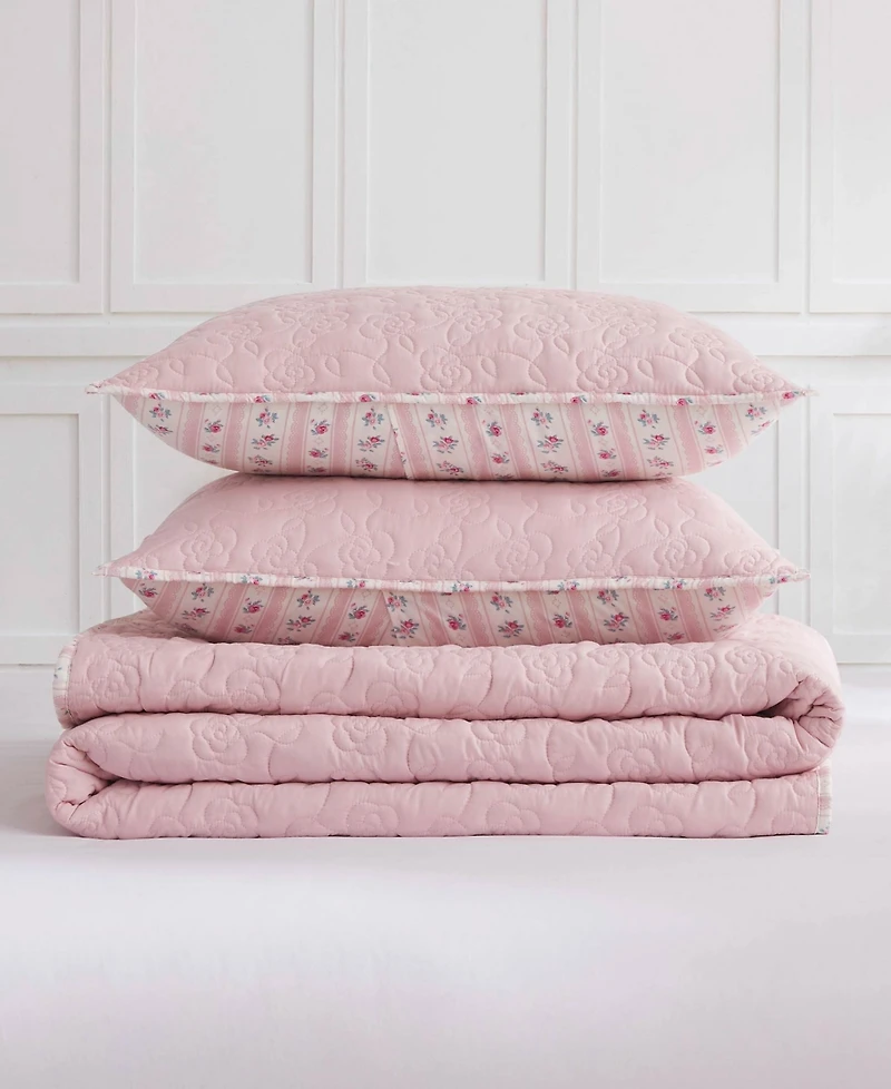 Jessica Simpson Floral Hazel Cherry Blossom 3-Pc. Quilt Set, Full/Queen