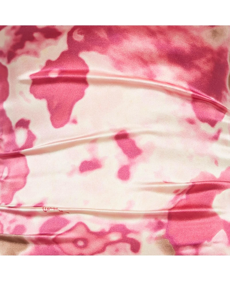 Pre-Owned Versace Women's Abstract Print Silk Mini Dress
