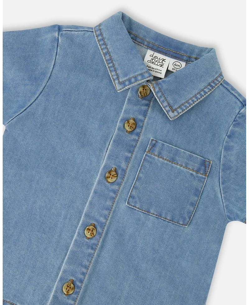 Deux par Baby Boys Chambray Top and Short Set