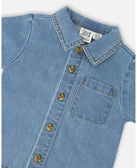 Deux par Baby Boys Chambray Top and Short Set