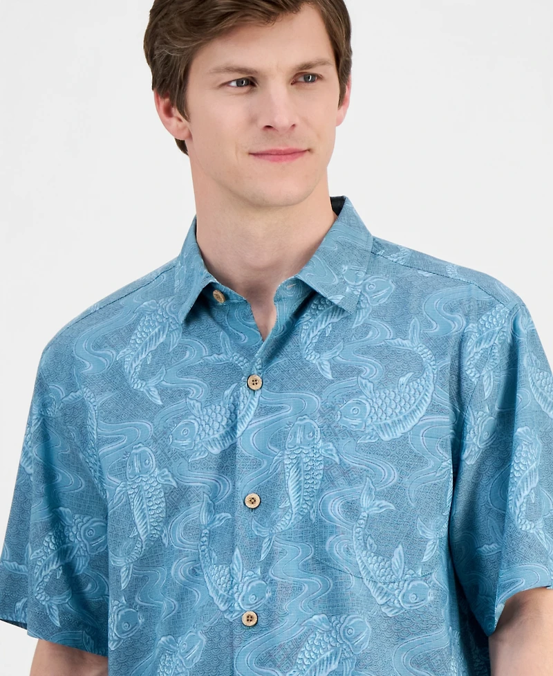 Tommy Bahama Men's Coastal Ease Feeling Koi-Ful Printed Shirt