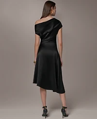 Donna Karan New York Women's A-Line Boat Neck Dress
