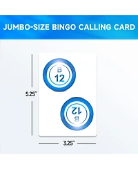 Gse Games & Sports Expert Jumbo Bingo Calling Cards, Plastic Coated Bingo Playing Deck of Cards
