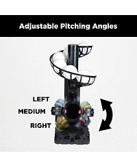 Furlihong Portable Baseball Pitching Machine with 4 Adjustable Angles and 3 Pitch Speeds Includes 9 Training Balls Battery
