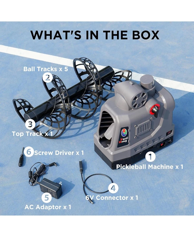 Furlihong Automatic Pickleball Pitching Machine with Auto Swing Function