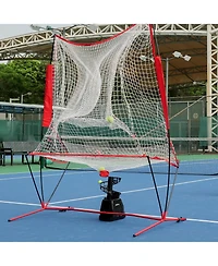 Furlihong Portable Baseball and Tennis Ball Recycling System Net 6 x 7ft with Fiberglass Frame and Carrying Bag for Continuous Training Loop Net Only