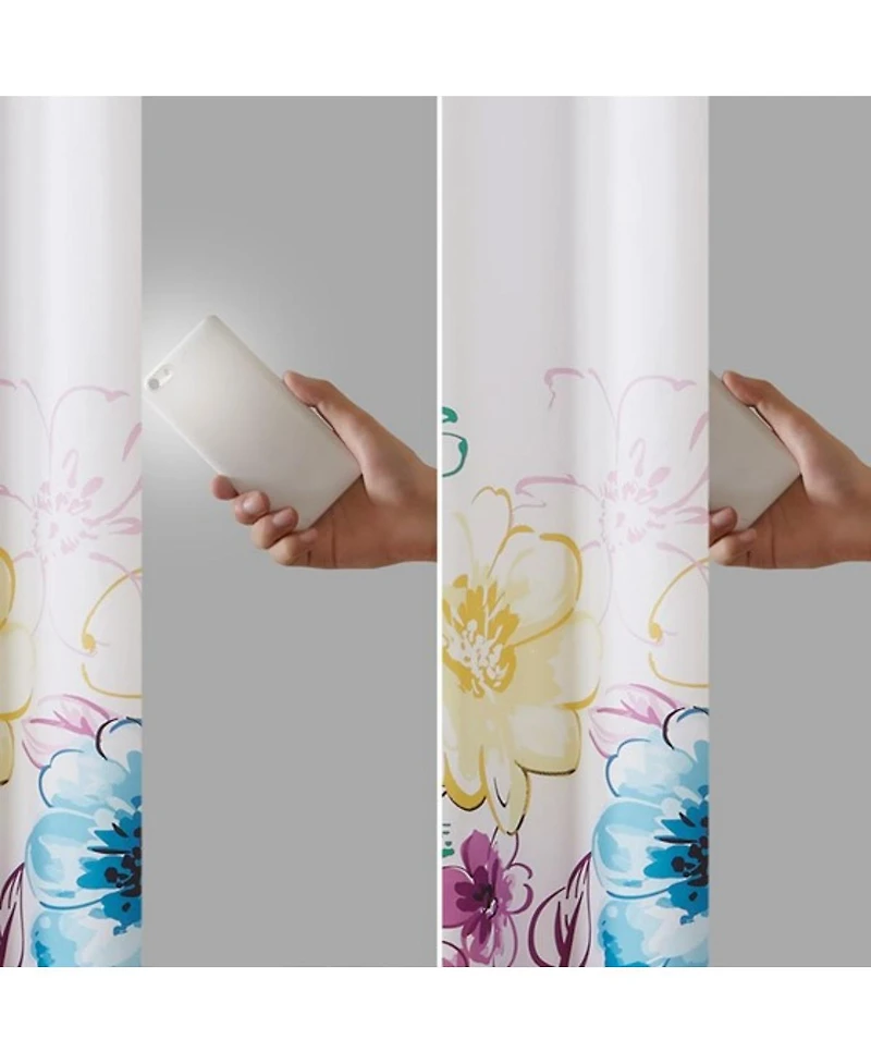 Laoties Printed Floral Blackout Curtain Panel, 50" W x 84" H, Grommet Top, Single Window Panel