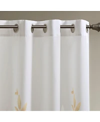Laoties Printed Grommet Window Curtain Panel, 50" W x 84" H, Lightweight Semi-Sheer, Single Panel
