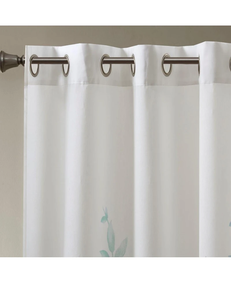 Laoties Printed Grommet Window Curtain Panel, 50" W x 84" H, Lightweight Semi-Sheer, Single Panel