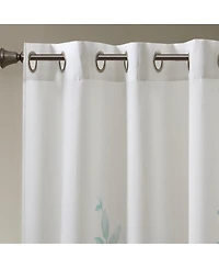 Laoties Printed Grommet Window Curtain Panel, 50" W x 84" H, Lightweight Semi-Sheer, Single Panel