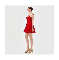Bariano Women's Penni 3D Floral Mini Dress