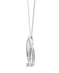 Macy's Diamond (1/3 ct. t.w.) Pendant Necklace in 14k White Gold White Rhodium