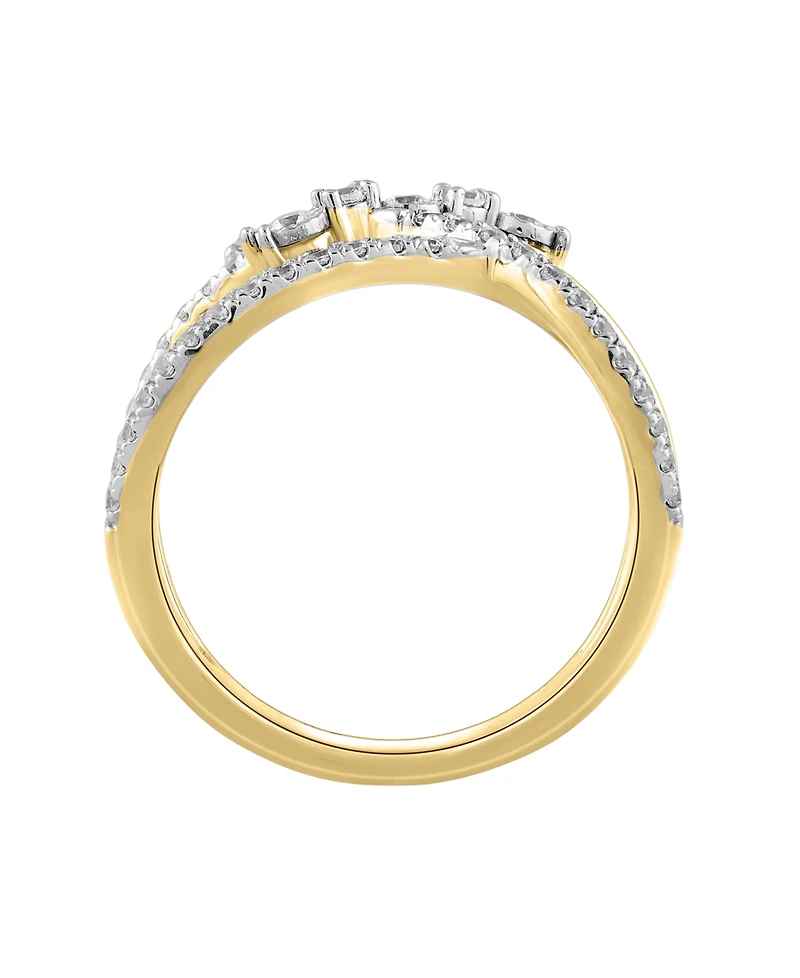 Macy's Diamond Ring (1/2 ct. t.w.) in 10k Yellow Gold White Rhodium