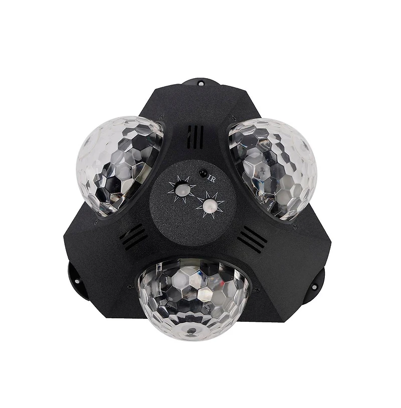 Artudatech 3-Head Magic Ball Party Light with Laser Beams & Strobe Effects for Home Disco