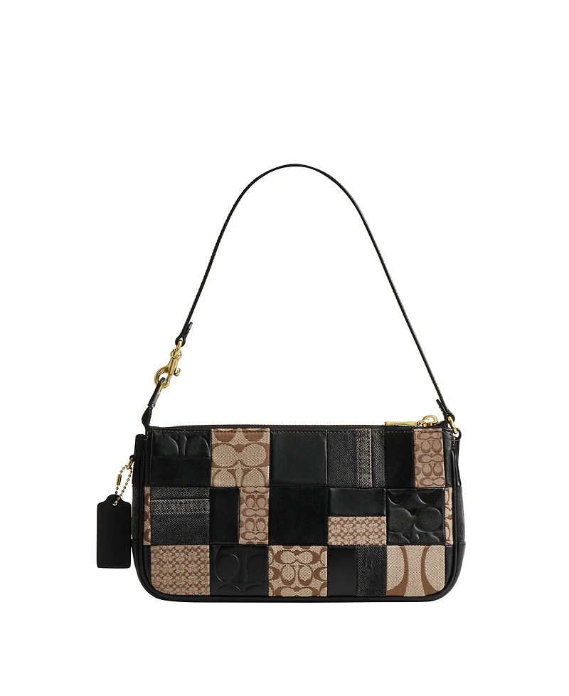 Coach Plaza Small Patchwork Signature Jacquard Shoulder Bag 25