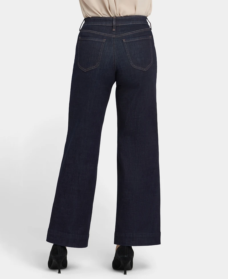 Nydj Petite Teresa Wide-Leg Seam Jeans