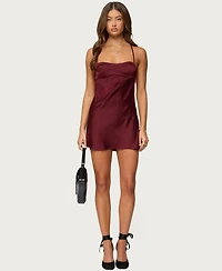 Edikted Women's Nalah Satin Effect Mini Dress