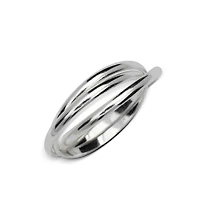 Curata Jewelry 925 Sterling Silver Unisex 6mm Polished Intertwining Rolling Ring