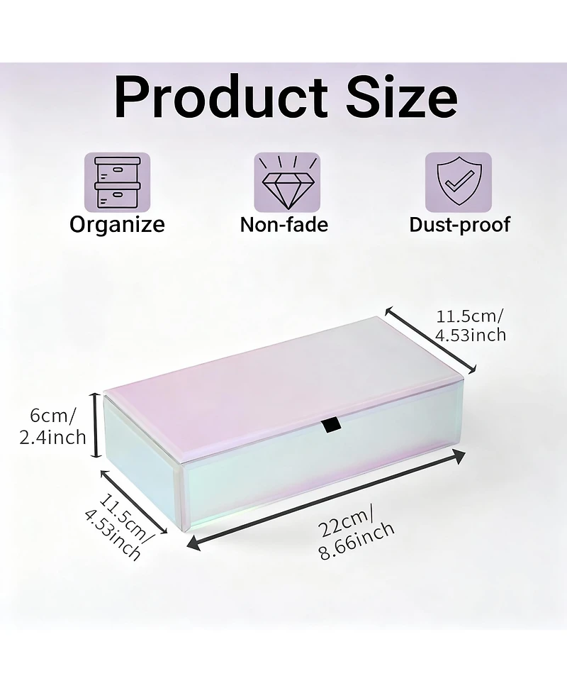 Yigii Handcrafted Glass Jewelry Box with Gradient Design