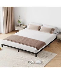 gaomon 8 in Full Bed Frame No Box Spring Needed, Low Heavy Duty Metal Platform Bed Frame with Sturdy Metal Slats for Mattress Foundation