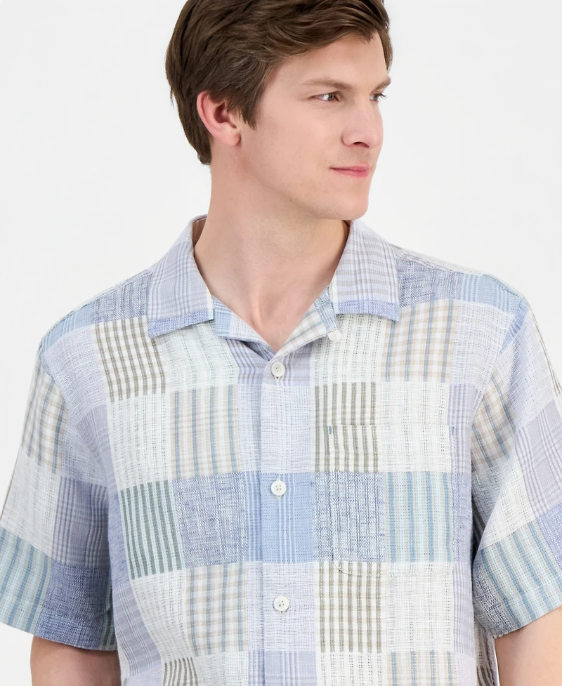 Tommy Bahama Men's Patchwork Sands Linen-Blend Shirt