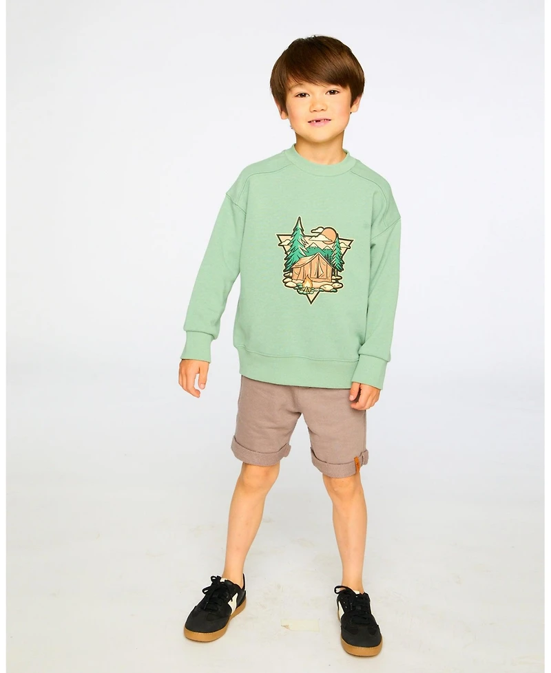 Deux par Toddler Boys French Terry Shorts Taupe