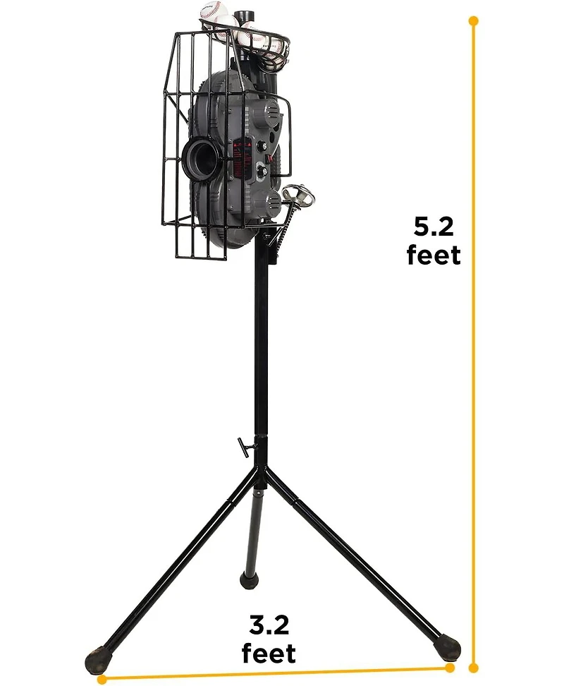 Furlihong Dual Wheel Baseball Pitching Machine with Adjustable Speed, 40–68 Mph Performance and Tripod Base for Professional Training
