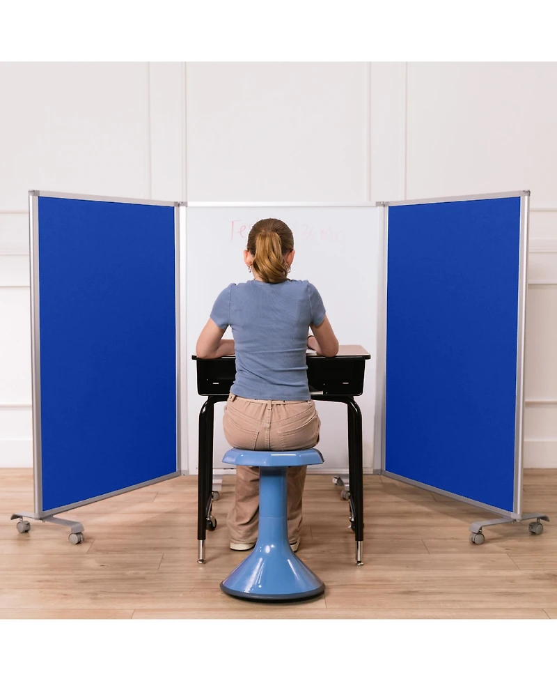 ECR4Kids Mobile Dry-Erase and Flannel Room Divider