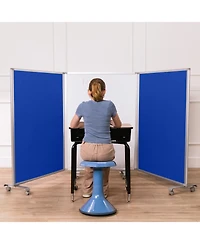 ECR4Kids Mobile Dry-Erase and Flannel Room Divider