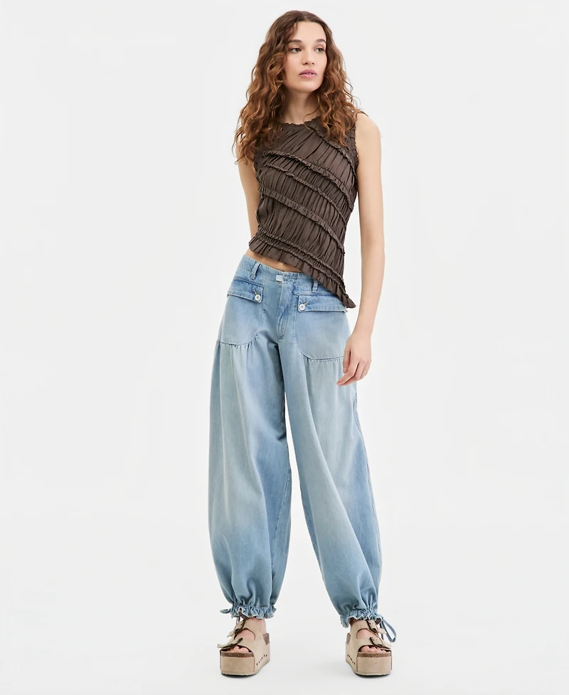 Free People Women's Mid-Rise Balloon Jeans
