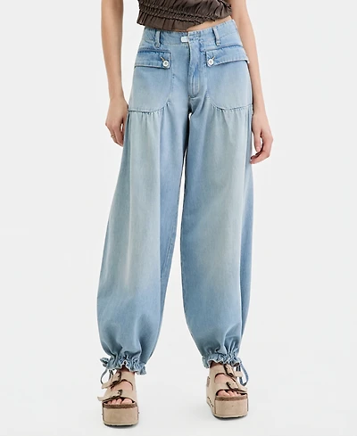 Free People Women's Mid-Rise Balloon Jeans