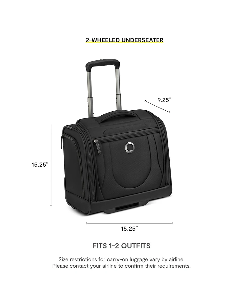 Delsey Paris Shadow Dlx Small 2-Wheel Underseater